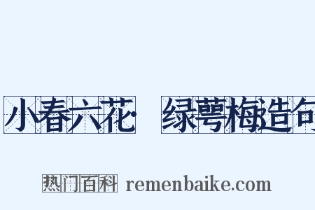 小春六花·绿萼梅造句是什么意思的图片